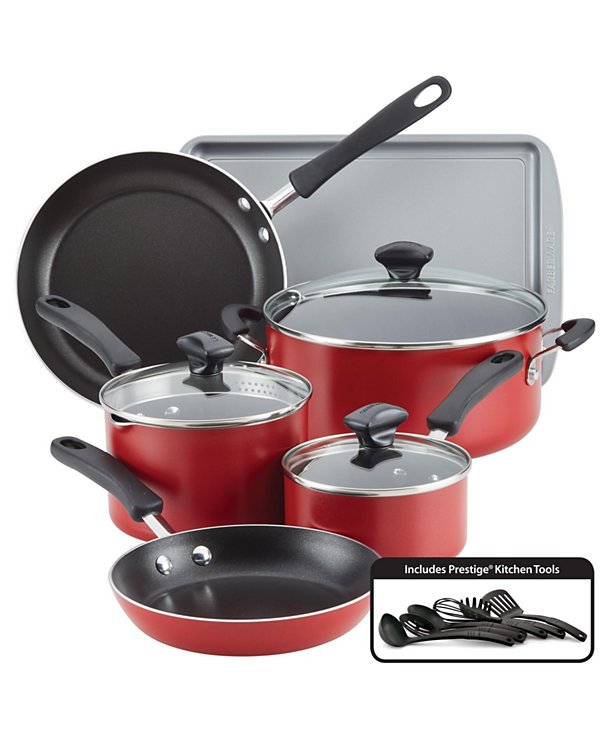 Cookstart Aluminum DiamondMax Nonstick 15-Pc. Cookware Set